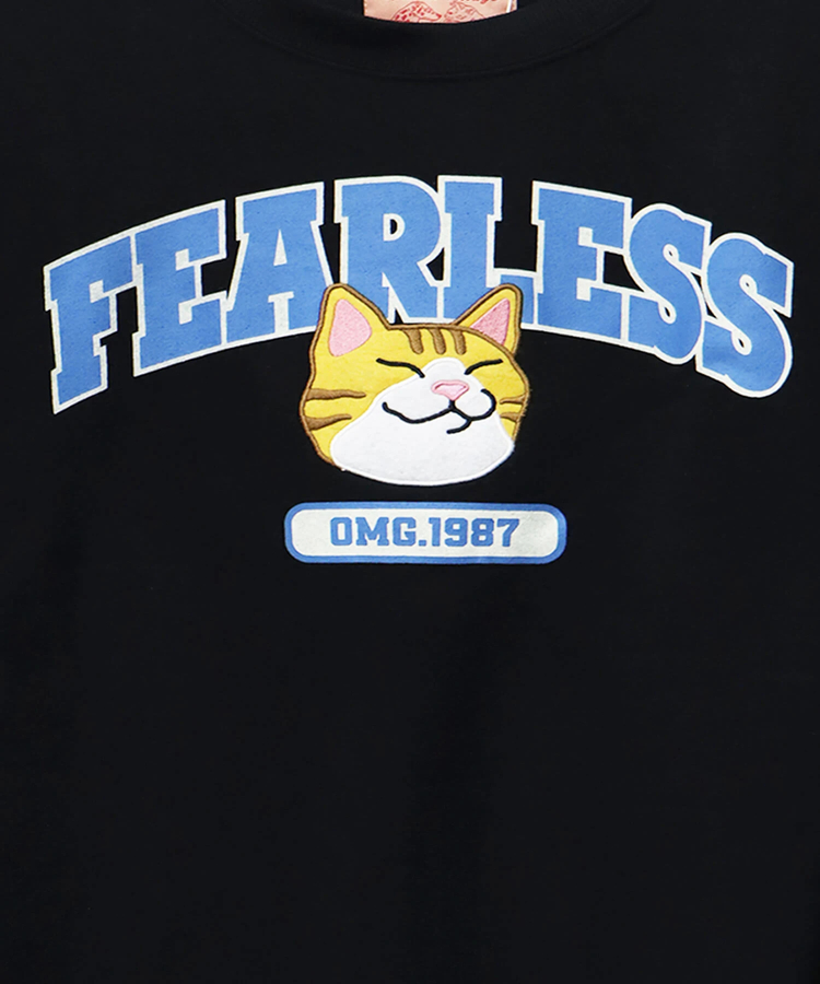 CORISCO(コリスコ) |裏起毛カレッジワッペンアニマル柄トレーナー（MENS/WOMENS)