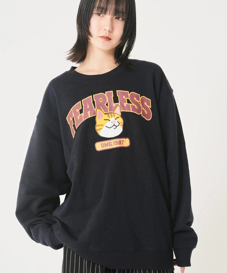 CORISCO(コリスコ) |裏起毛カレッジワッペンアニマル柄トレーナー（MENS/WOMENS)