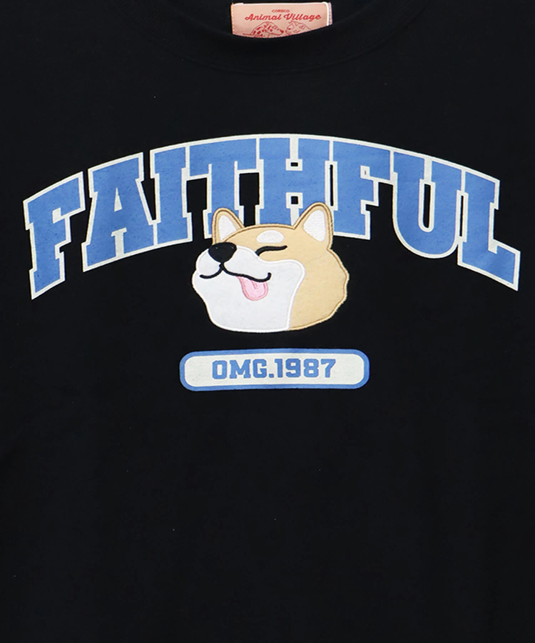 CORISCO(コリスコ) |裏起毛カレッジワッペンアニマル柄トレーナー（MENS/WOMENS)