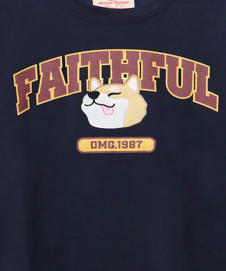 CORISCO(コリスコ) |裏起毛カレッジワッペンアニマル柄トレーナー（MENS/WOMENS)