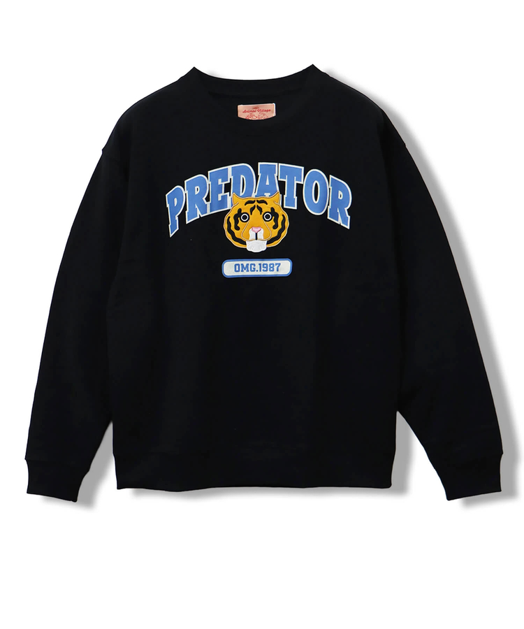 CORISCO(コリスコ) |裏起毛カレッジワッペンアニマル柄トレーナー（MENS/WOMENS)