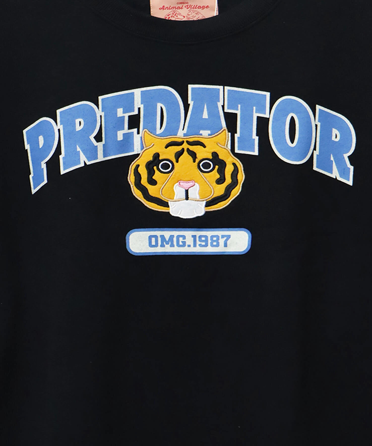 CORISCO(コリスコ) |裏起毛カレッジワッペンアニマル柄トレーナー（MENS/WOMENS)