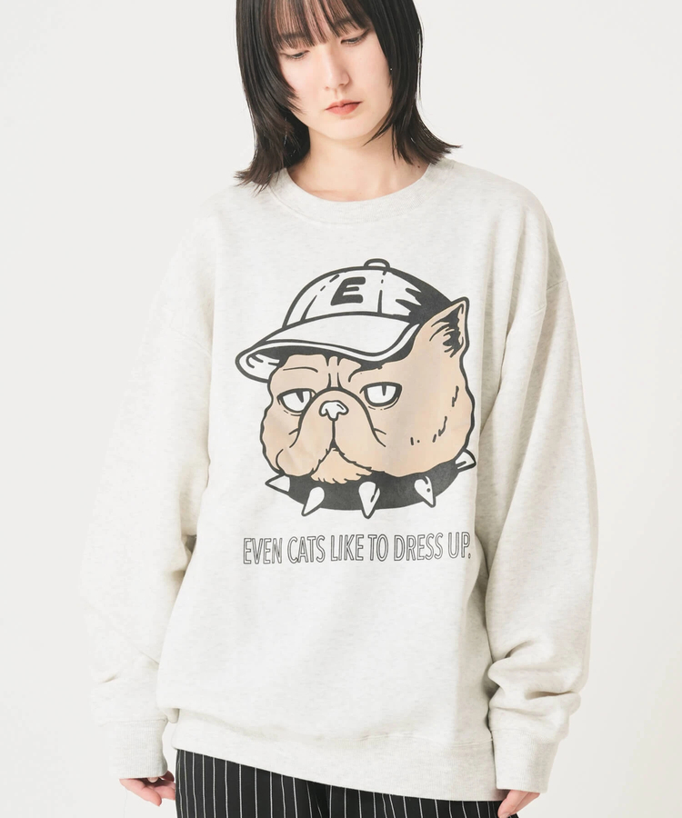 CORISCO(コリスコ) |裏起毛キャップアニマル柄トレーナー（MENS/WOMENS)