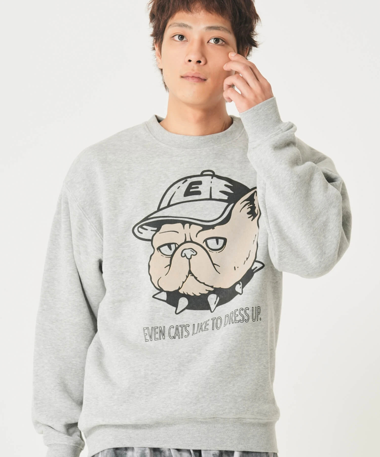 CORISCO(コリスコ) |裏起毛キャップアニマル柄トレーナー（MENS/WOMENS)