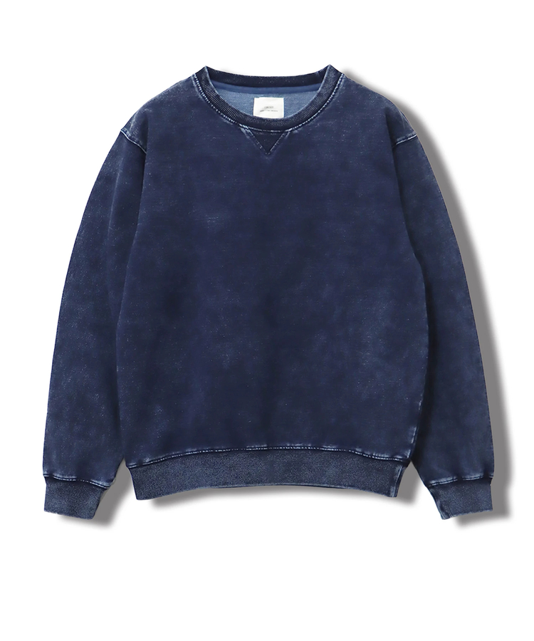 CORISCO(コリスコ) |カットデニムケミカル加工トレーナー(MENS/WOMENS)