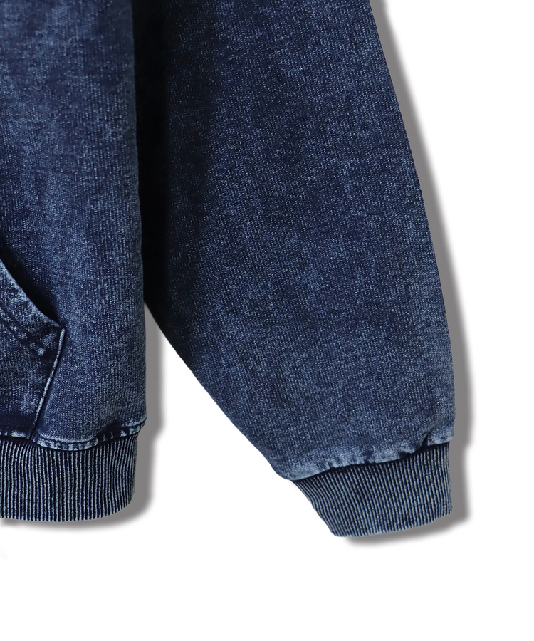 CORISCO(コリスコ) |カットデニムケミカル加工ジップパーカー(MENS/WOMENS)