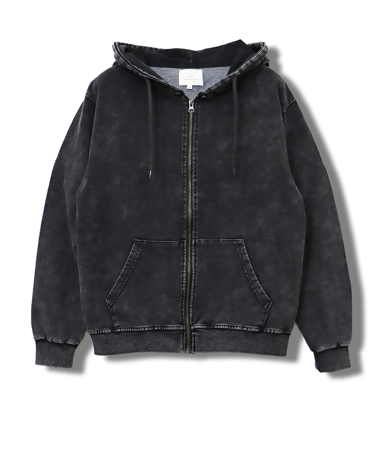 CORISCO(コリスコ) |カットデニムケミカル加工ジップパーカー(MENS/WOMENS)
