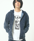 CORISCO(コリスコ) |カットデニムケミカル加工ジップパーカー(MENS/WOMENS)