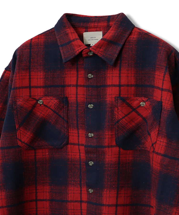 CORISCO(コリスコ) |ネルオンブレチェックシャツ(MENS/WOMENS)