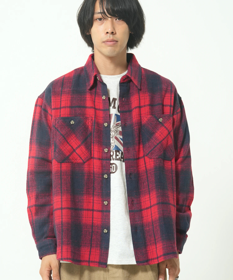 CORISCO(コリスコ) |ネルオンブレチェックシャツ(MENS/WOMENS)