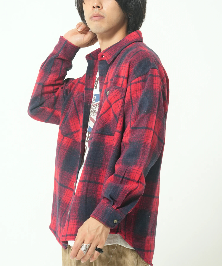 CORISCO(コリスコ) |ネルオンブレチェックシャツ(MENS/WOMENS)