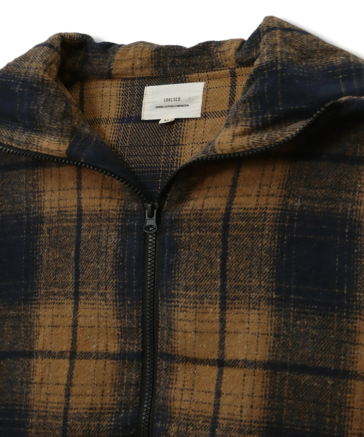 CORISCO(コリスコ) |ネルオンブレチェックフードブルゾン(MENS/WOMENS)