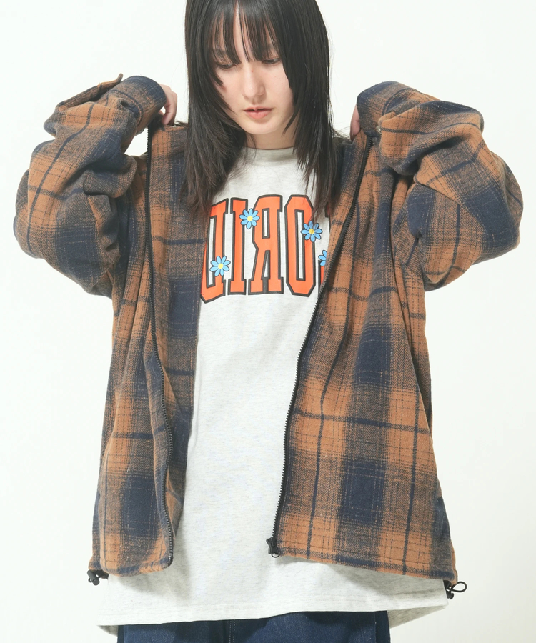 CORISCO(コリスコ) |ネルオンブレチェックフードブルゾン(MENS/WOMENS)