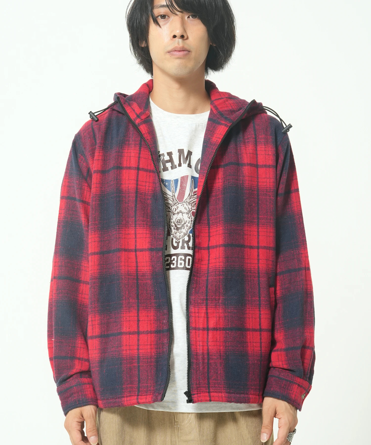 CORISCO(コリスコ) |ネルオンブレチェックフードブルゾン(MENS/WOMENS)