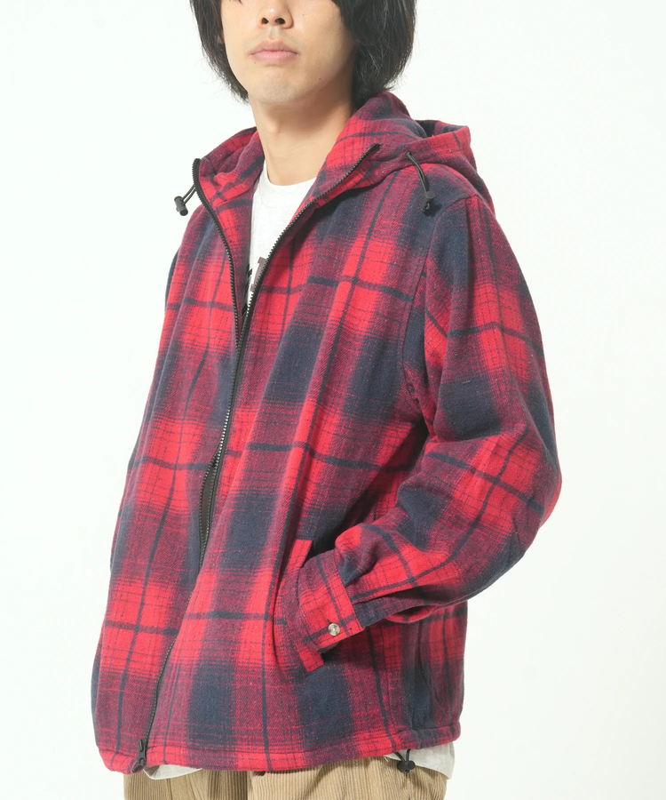 CORISCO(コリスコ) |ネルオンブレチェックフードブルゾン(MENS/WOMENS)