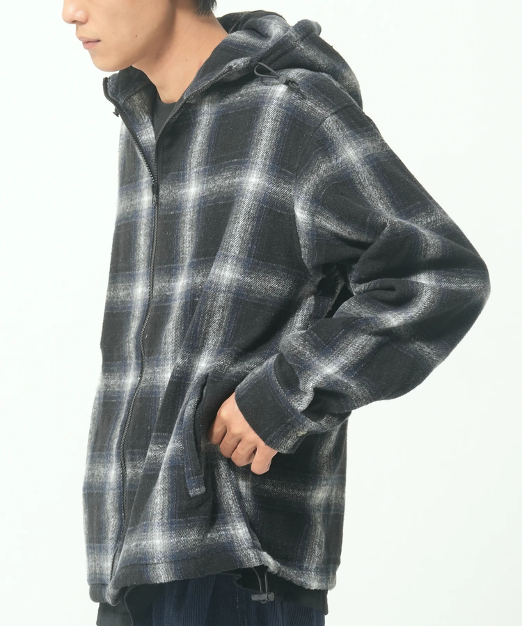 CORISCO(コリスコ) |ネルオンブレチェックフードブルゾン(MENS/WOMENS)