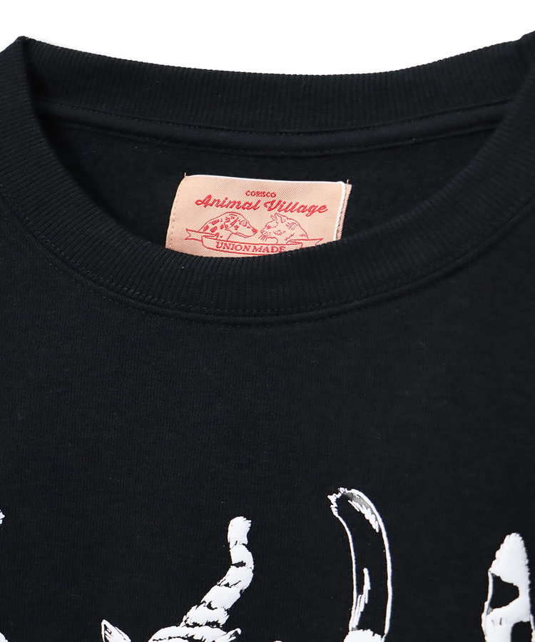 CORISCO(コリスコ) |裏起毛モノトーンアニマル柄トレーナー（MENS/WOMENS)