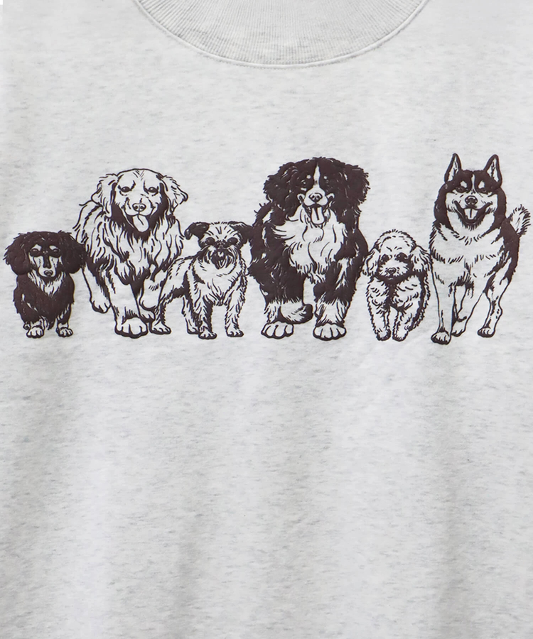 CORISCO(コリスコ) |裏起毛モノトーンアニマル柄トレーナー（MENS/WOMENS)