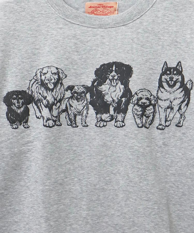 CORISCO(コリスコ) |裏起毛モノトーンアニマル柄トレーナー（MENS/WOMENS)