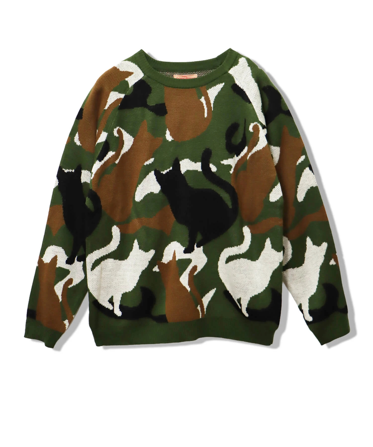 CORISCO(コリスコ) |アニマルカモフラジャガードニット（MENS/WOMENS)