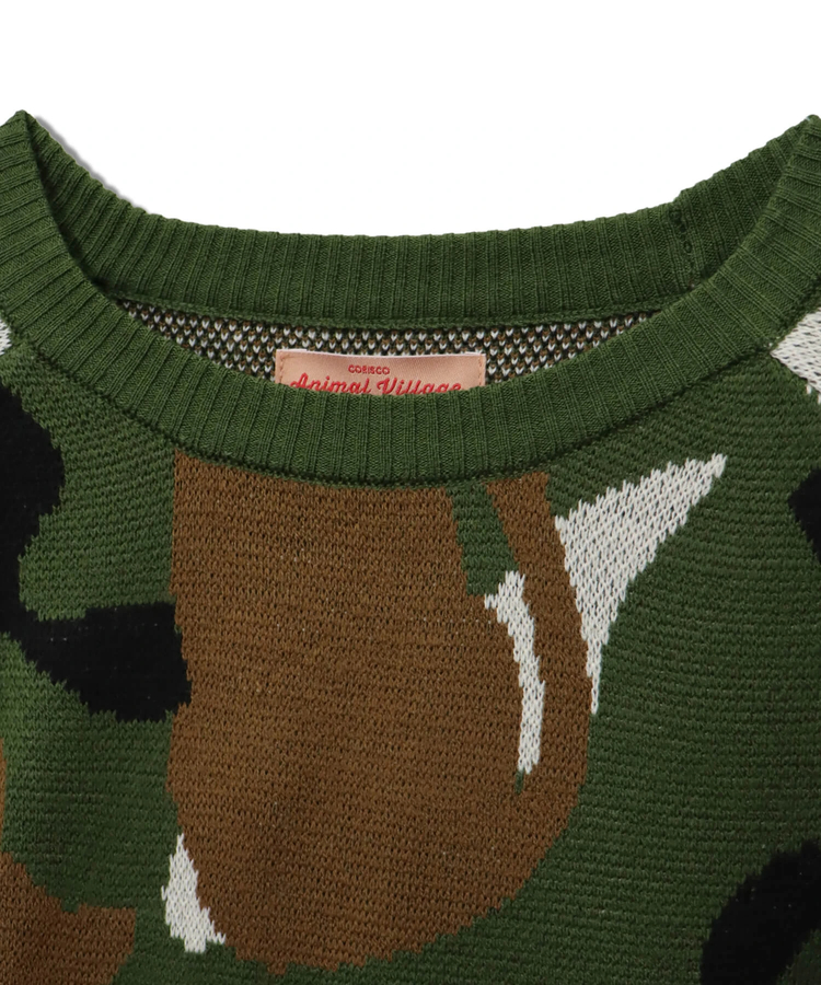 CORISCO(コリスコ) |アニマルカモフラジャガードニット（MENS/WOMENS)