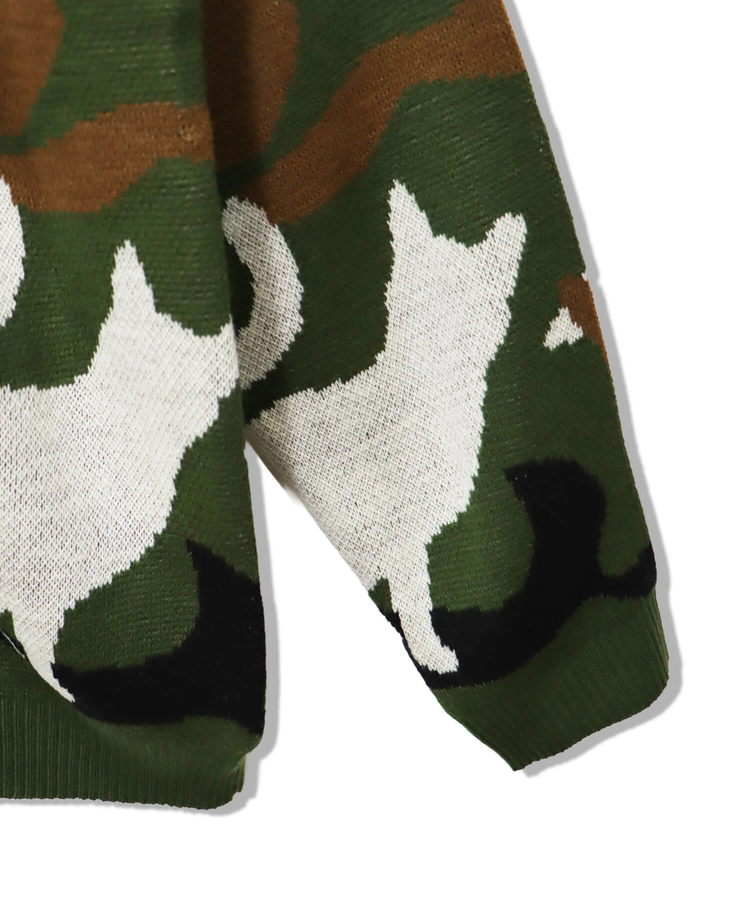 CORISCO(コリスコ) |アニマルカモフラジャガードニット（MENS/WOMENS)