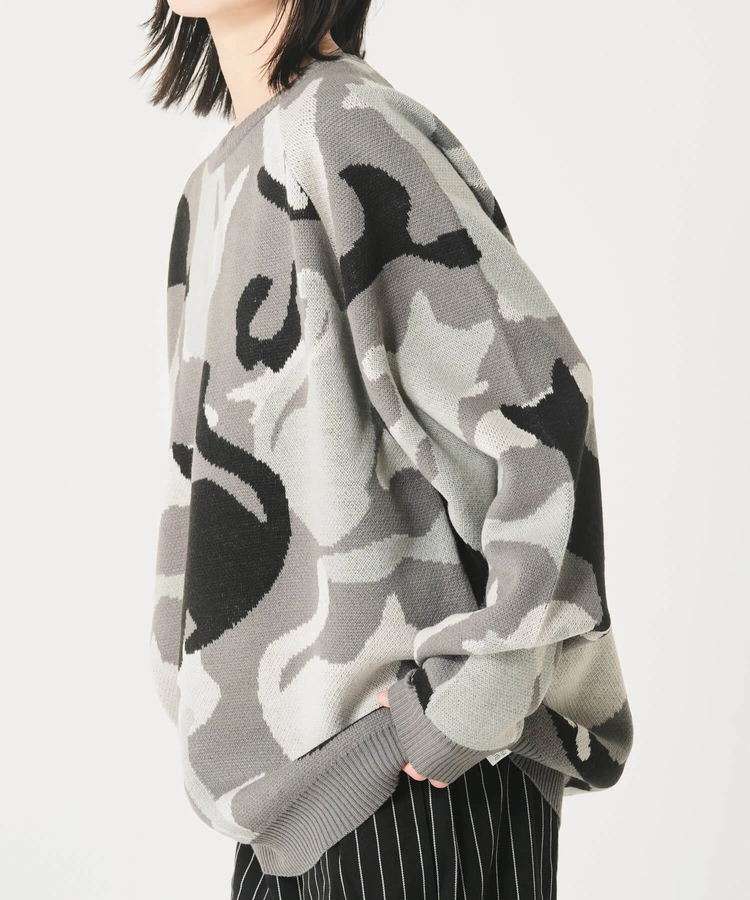 CORISCO(コリスコ) |アニマルカモフラジャガードニット（MENS/WOMENS)