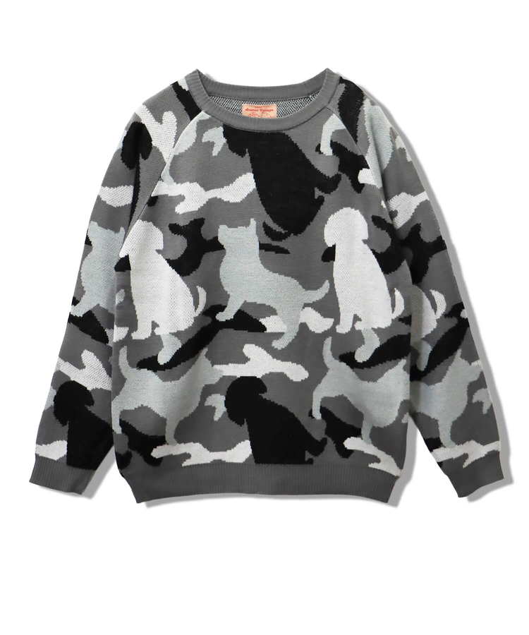 CORISCO(コリスコ) |アニマルカモフラジャガードニット（MENS/WOMENS)