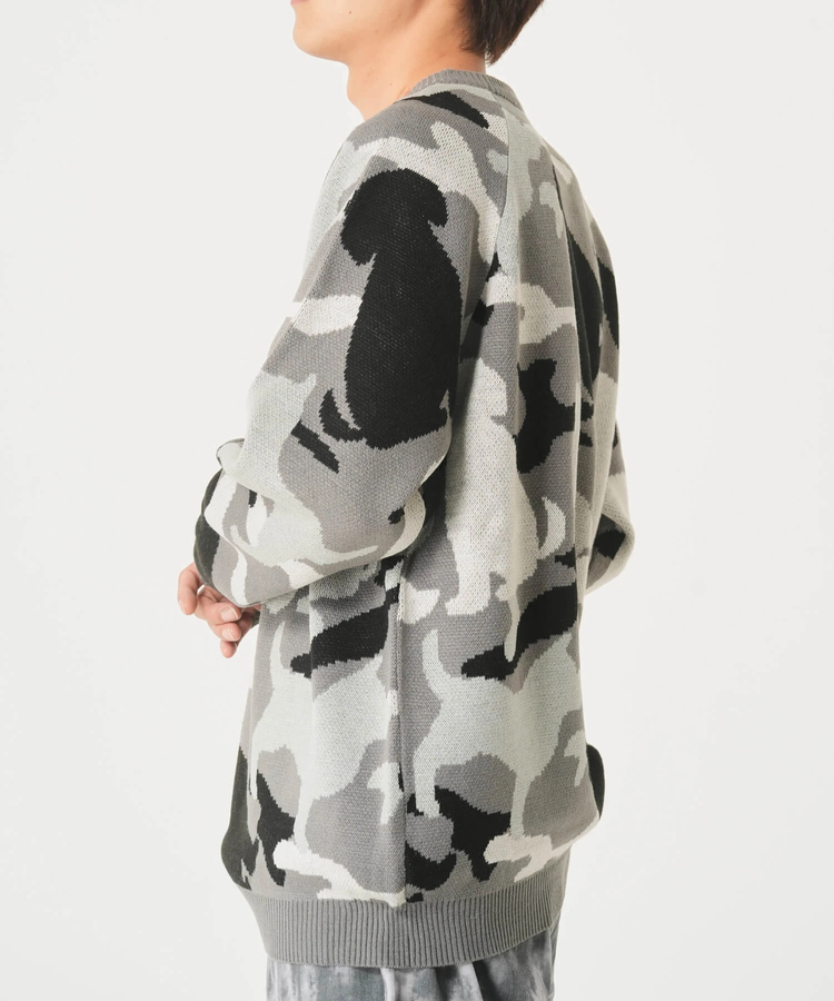 CORISCO(コリスコ) |アニマルカモフラジャガードニット（MENS/WOMENS)