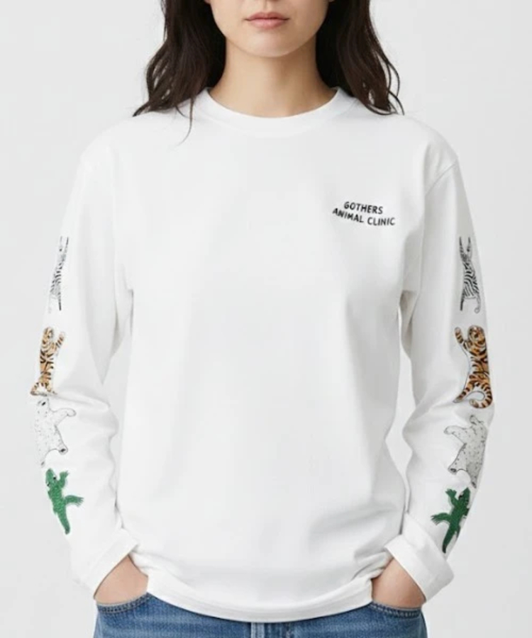 CORISCO(コリスコ) |CORISCO袖アニマルラグ柄ロンTEE(MENS/WOMENS）