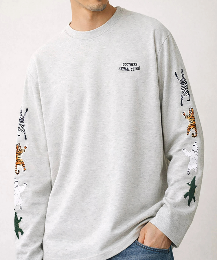 CORISCO(コリスコ) |CORISCO袖アニマルラグ柄ロンTEE(MENS/WOMENS）