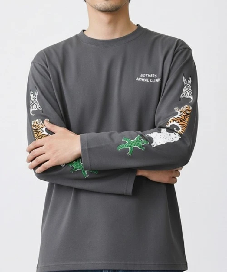 CORISCO(コリスコ) |CORISCO袖アニマルラグ柄ロンTEE(MENS/WOMENS）