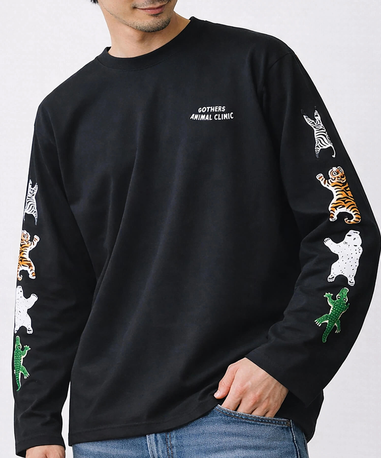 CORISCO(コリスコ) |CORISCO袖アニマルラグ柄ロンTEE(MENS/WOMENS）