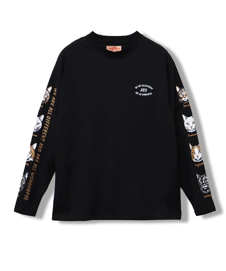 CORISCO袖アニマルフェイス柄ロンTEE(MENS/WOMENS）｜ファッション通販