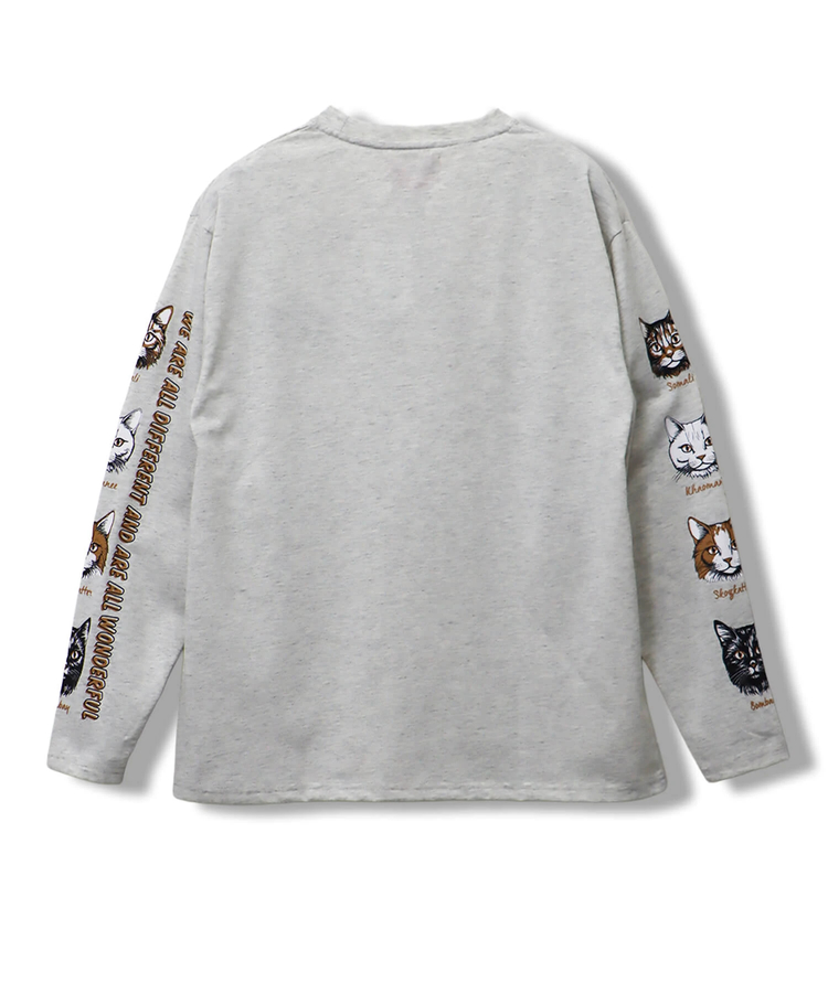 CORISCO袖アニマルフェイス柄ロンTEE(MENS/WOMENS）｜ファッション通販