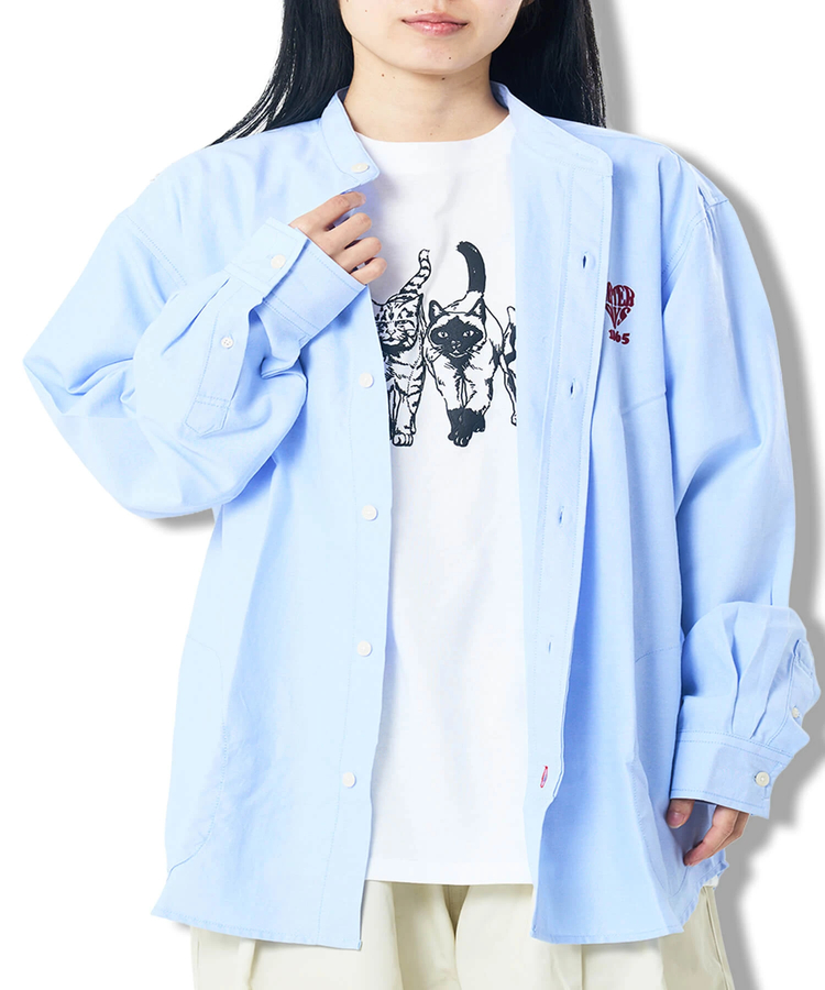 CORISCO(コリスコ) |CORISCOワンポイントフロッキーオックスシャツ(MENS/WOMENS）