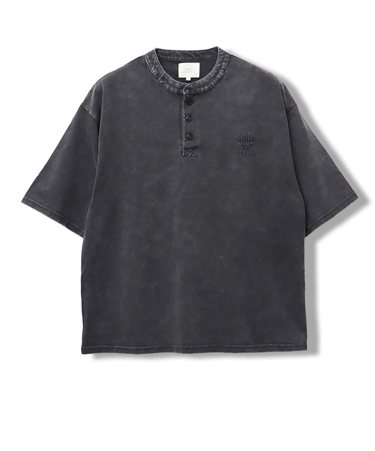 CORISCO(コリスコ) |CORISCOスノーウォッシュワンポイント刺繍ヘンリーTEE(MENS/WOMENS)
