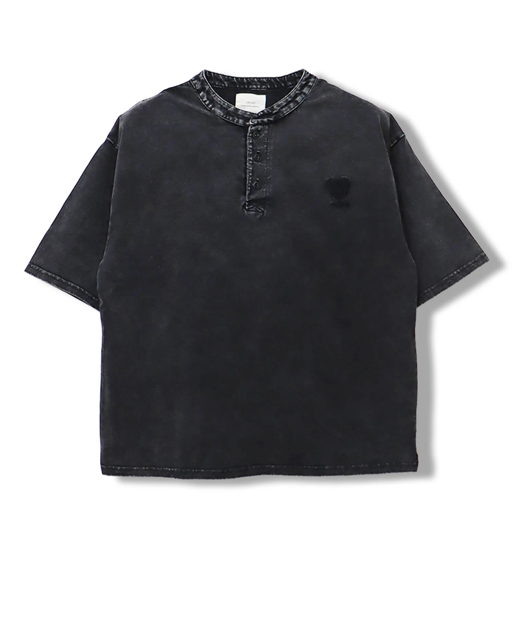 CORISCO(コリスコ) |CORISCOスノーウォッシュワンポイント刺繍ヘンリーTEE(MENS/WOMENS)