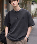 CORISCO(コリスコ) |CORISCOスノーウォッシュワンポイント刺繍ヘンリーTEE(MENS/WOMENS)