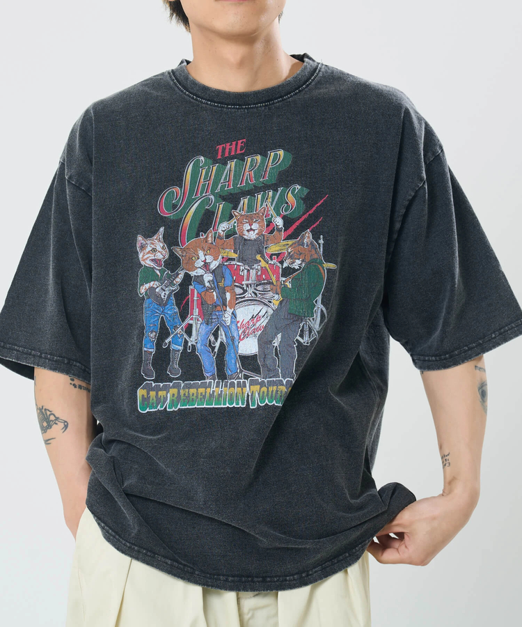 CORISCO(コリスコ) |CORISCOスノーウォッシュロックアニマル柄TEE(MENS/WOMENS)