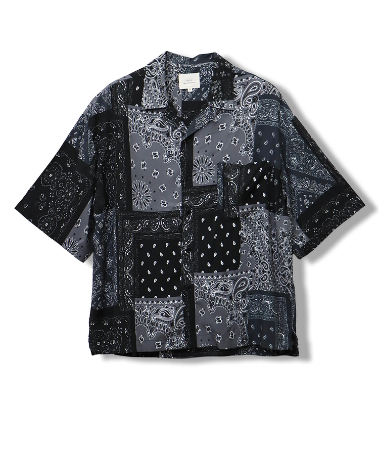 CORISCO(コリスコ) |CORISCOレーヨン総柄半袖オープンシャツ(MENS/WOMENS)