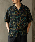 CORISCO(コリスコ) |CORISCOレーヨン総柄半袖オープンシャツ(MENS/WOMENS)