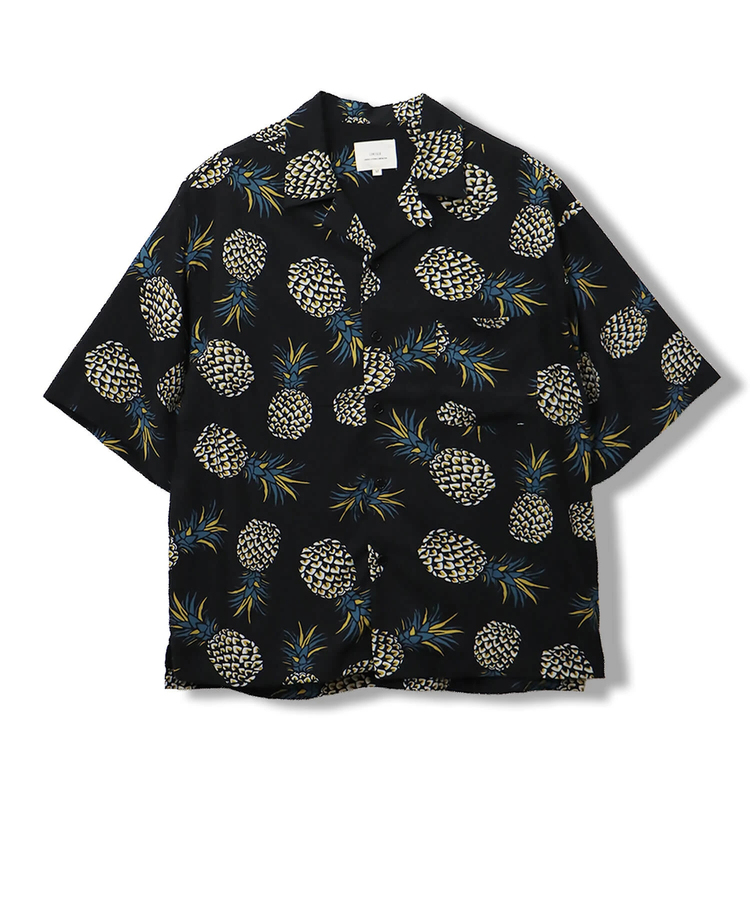 CORISCO(コリスコ) |CORISCOレーヨン総柄半袖オープンシャツ(MENS/WOMENS)