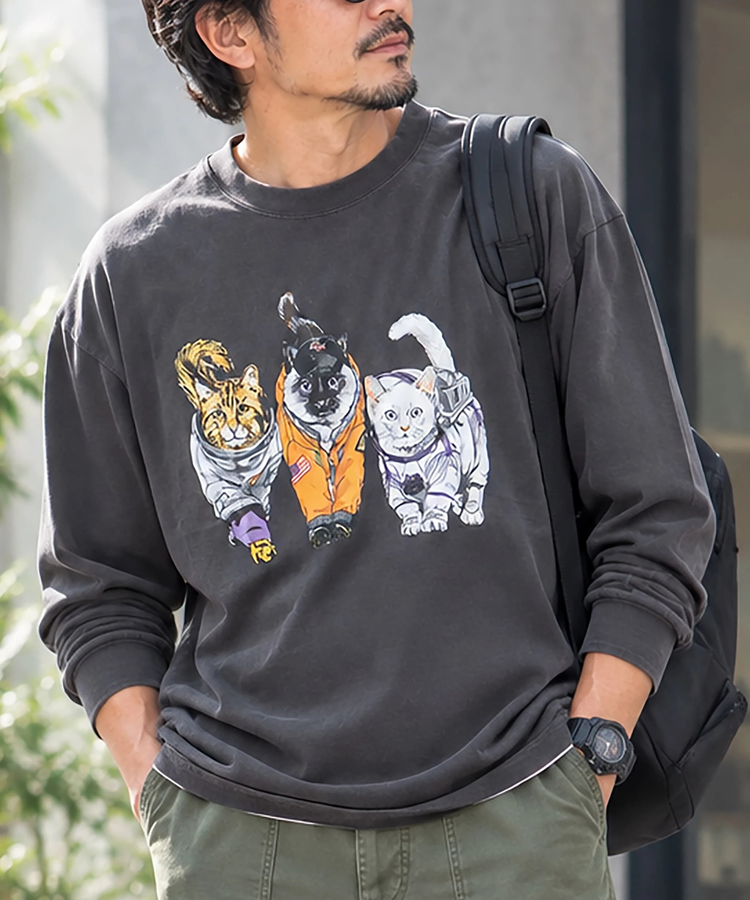 CORISCO(コリスコ) |CORISCOスペースアニマル柄ロンTEE(MENS/WOMENS)