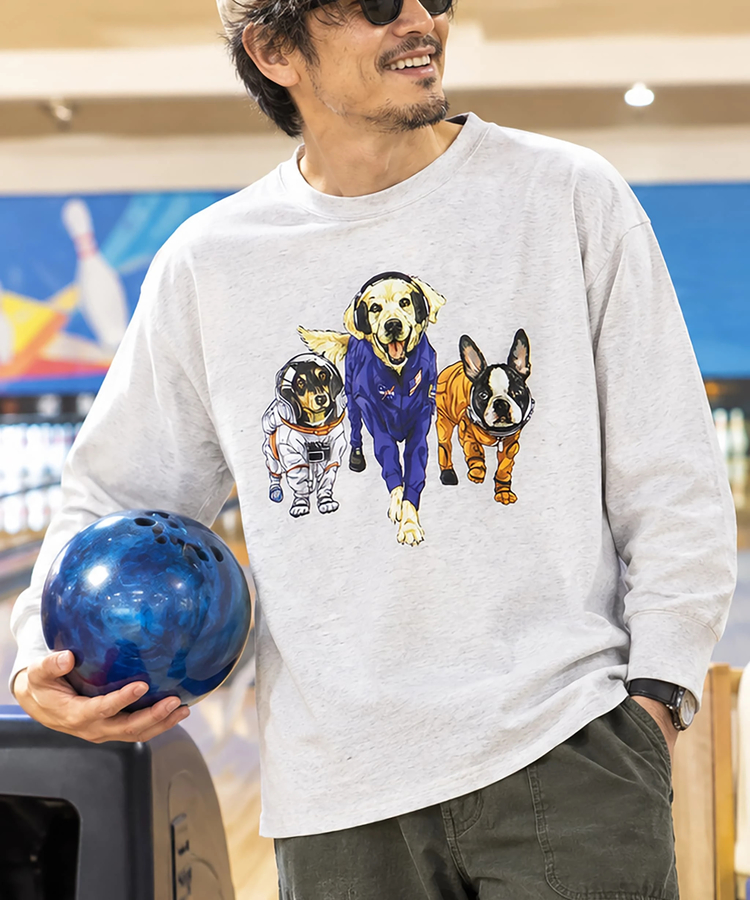 CORISCO(コリスコ) |CORISCOスペースアニマル柄ロンTEE(MENS/WOMENS)