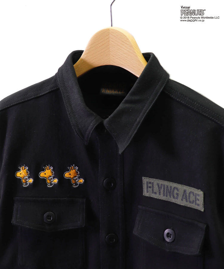 SB PEANUTS FLYING ACE ストレッチ ツイルシャツ(530405