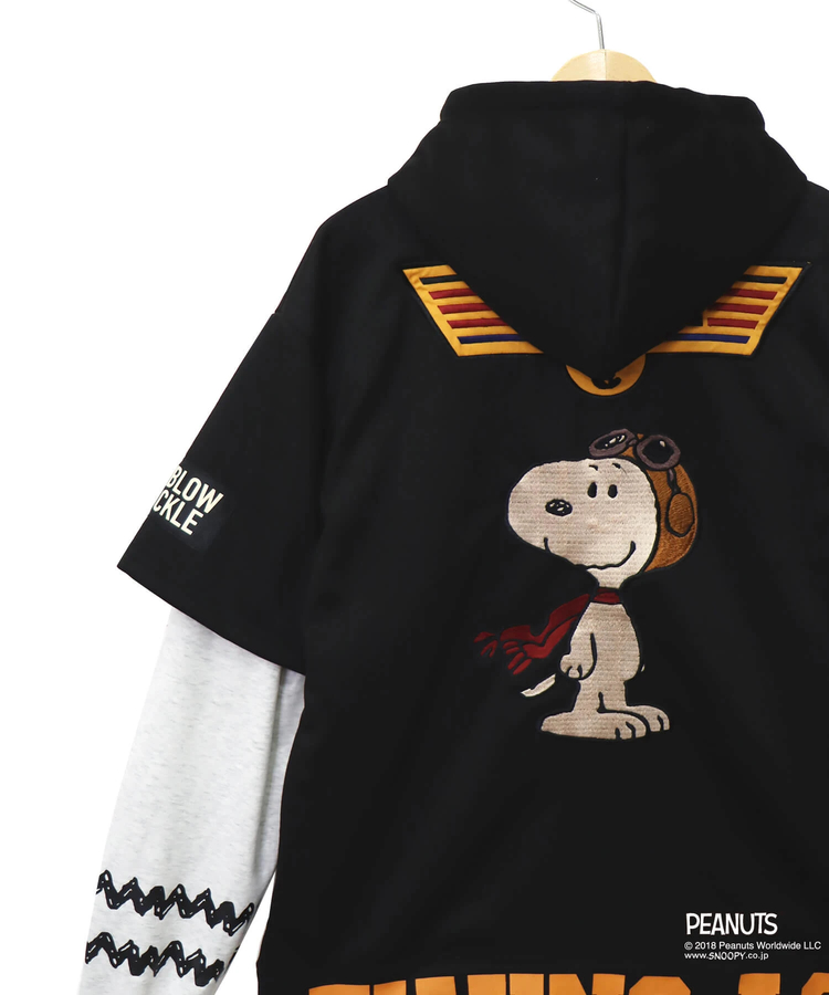 SB PEANUTS LBK FLYING ACE フェイクレイヤードパーカー(592402 