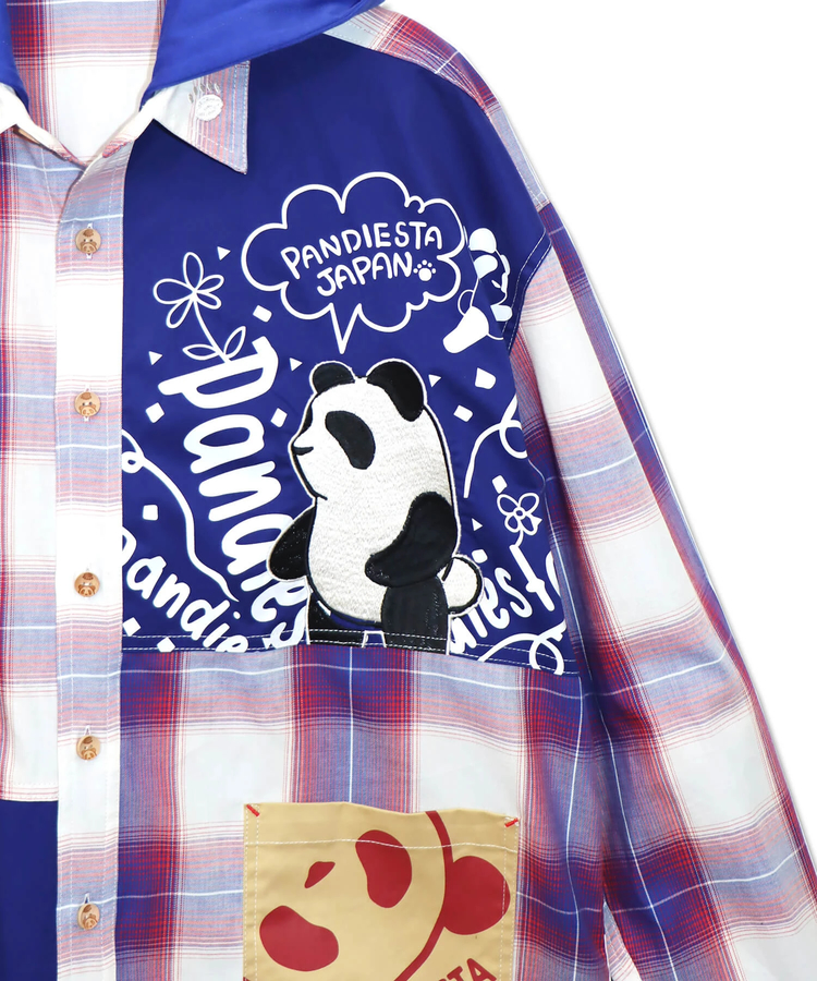 SB 熊猫印 JACK IN THE BOX BIG チェックシャツ（513201
