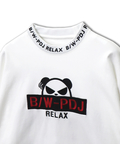 PANDIESTA(パンディエスタ) |SB B/W-PDJ  襟ジャガード バンダナ柄 ルーズ L/STee(533855)