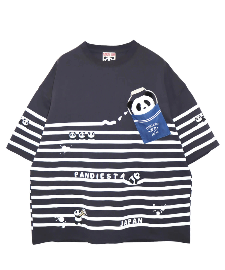 PANDIESTA(パンディエスタ) |SB PANDIESTA ボーダー ぬいぐるみ付 BIG S/S Tee(554472)